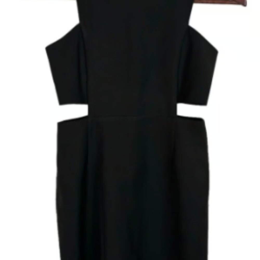 Milly Minis Black Cady Cut Out Mini Dress Girls 12